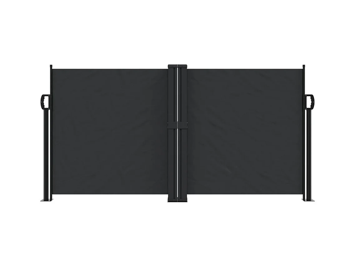 Auvent latéral rétractable noir 120x600