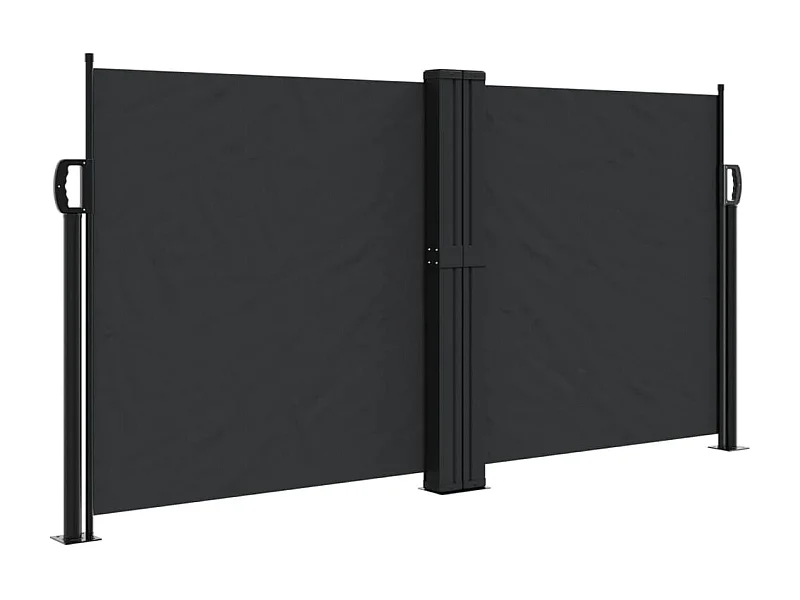 Auvent latéral rétractable noir 120x600