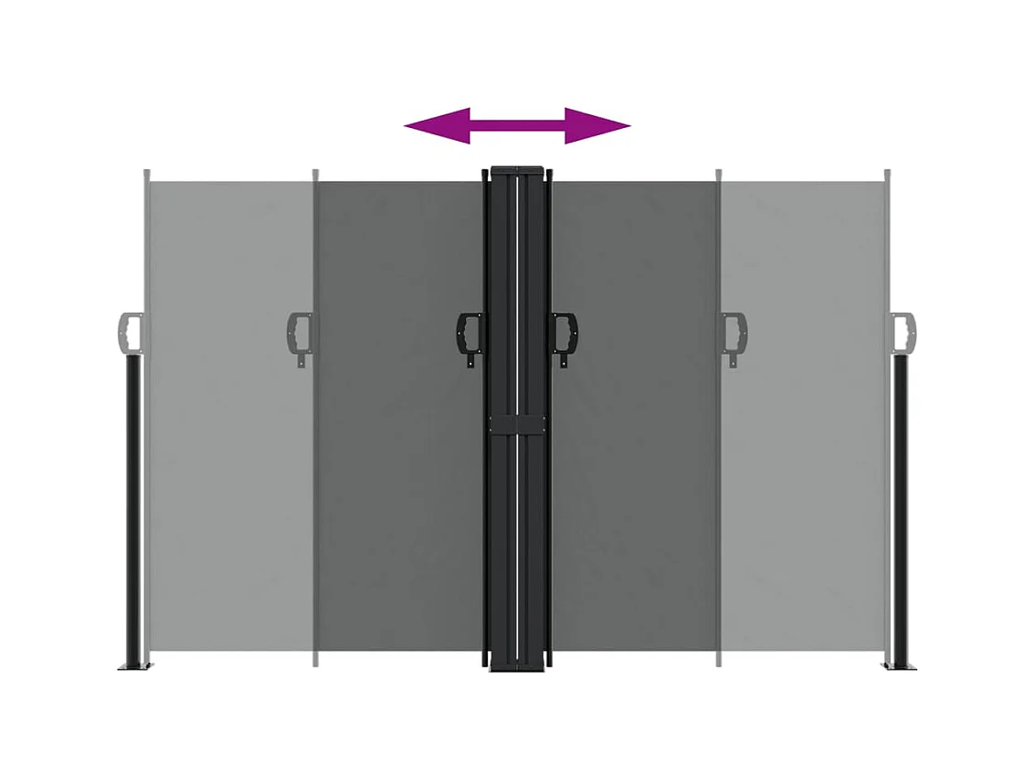 Auvent latéral rétractable anthracite 160x1000