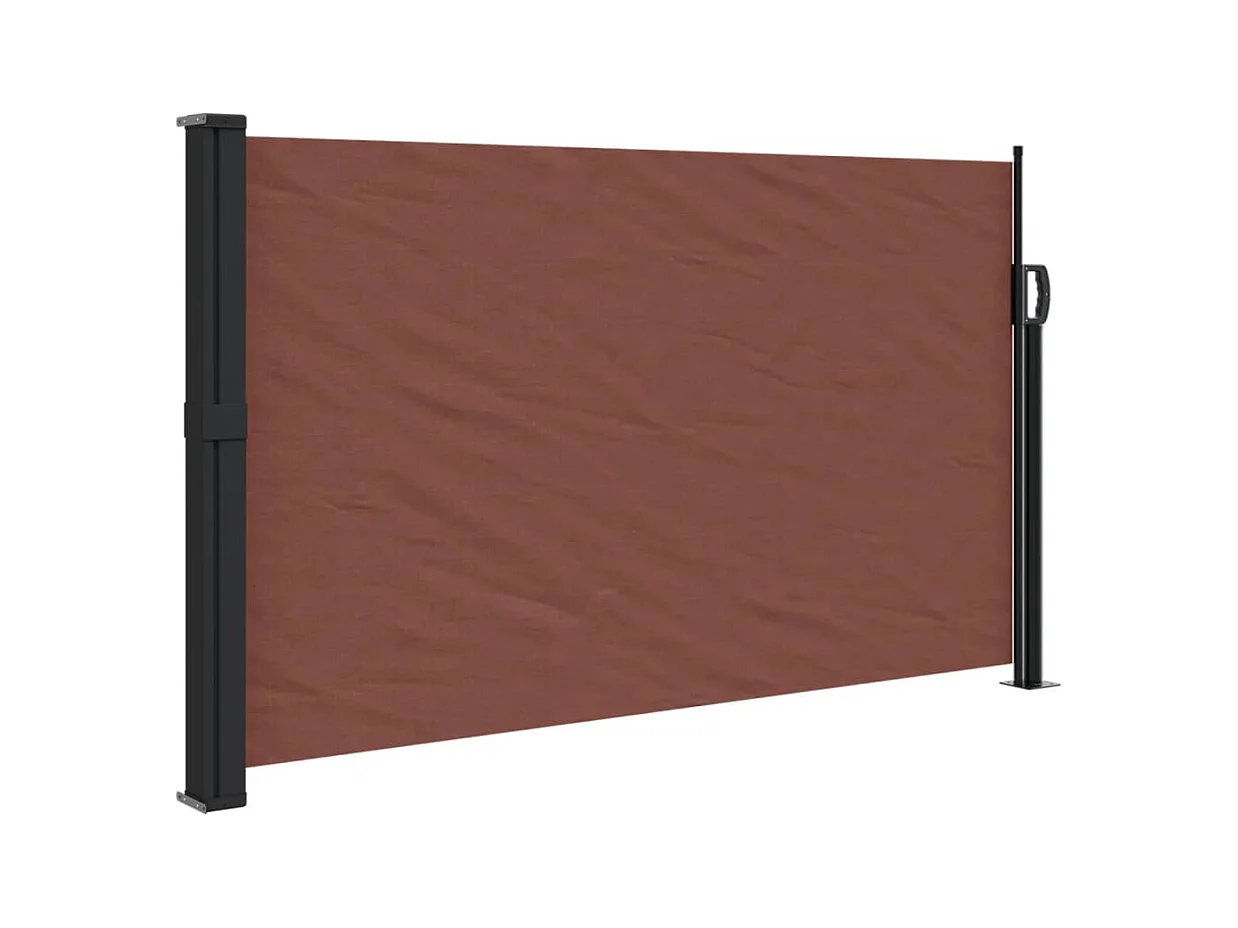 Auvent latéral rétractable marron 120x500