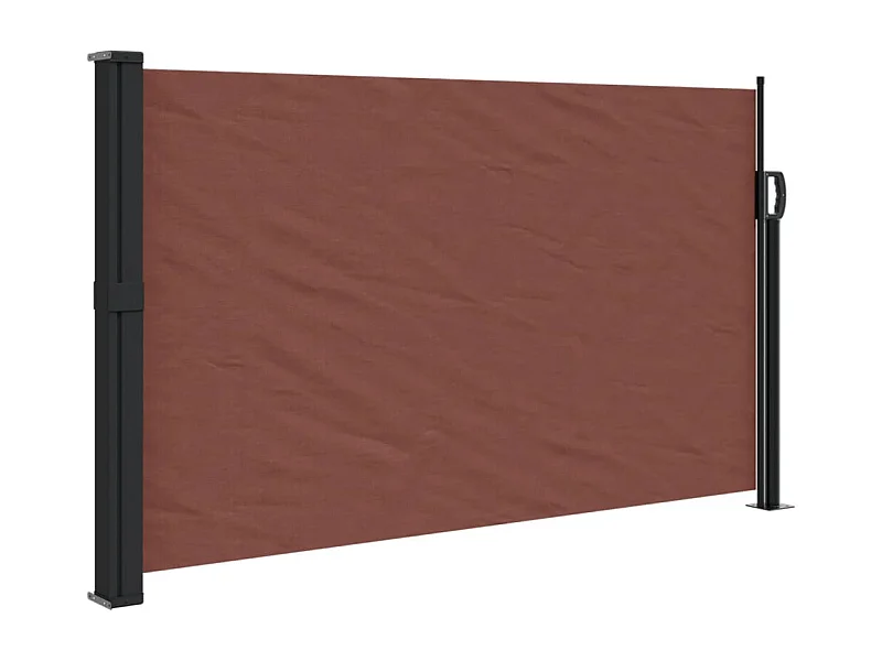 Auvent latéral rétractable marron 120x500