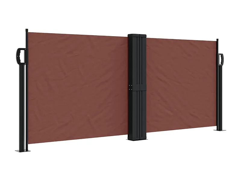 Auvent latéral rétractable marron 100x1000