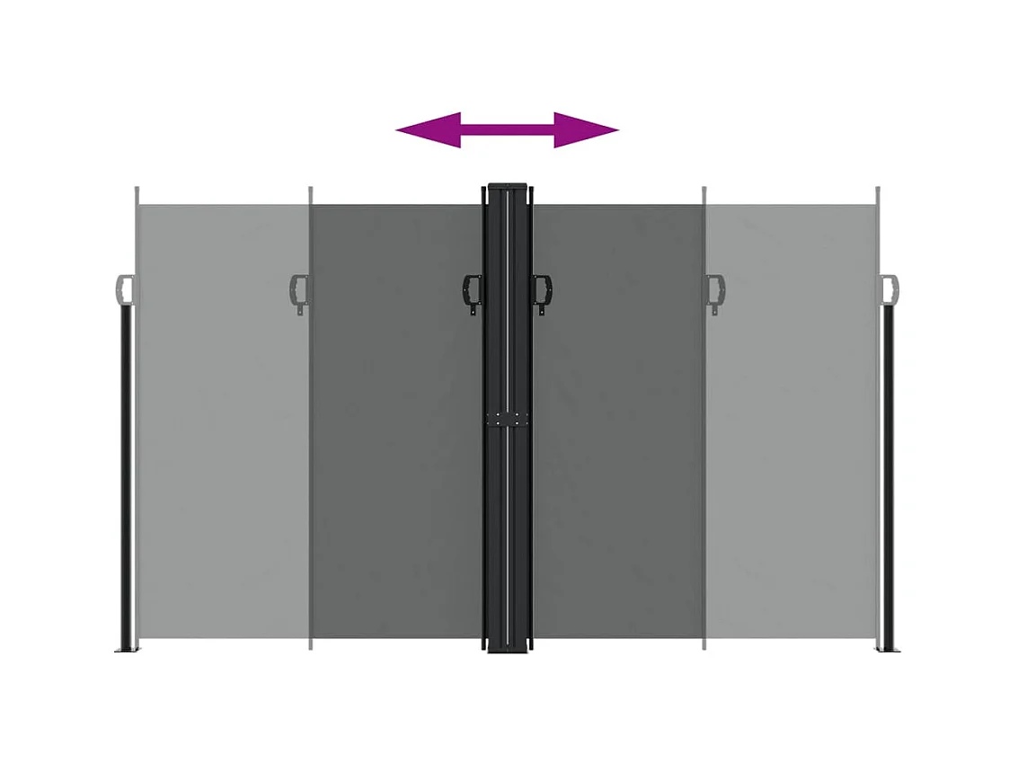 Auvent latéral rétractable anthracite 200x1000