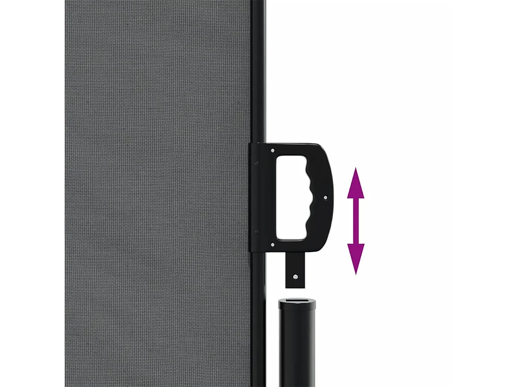 Auvent latéral rétractable anthracite 200x1000