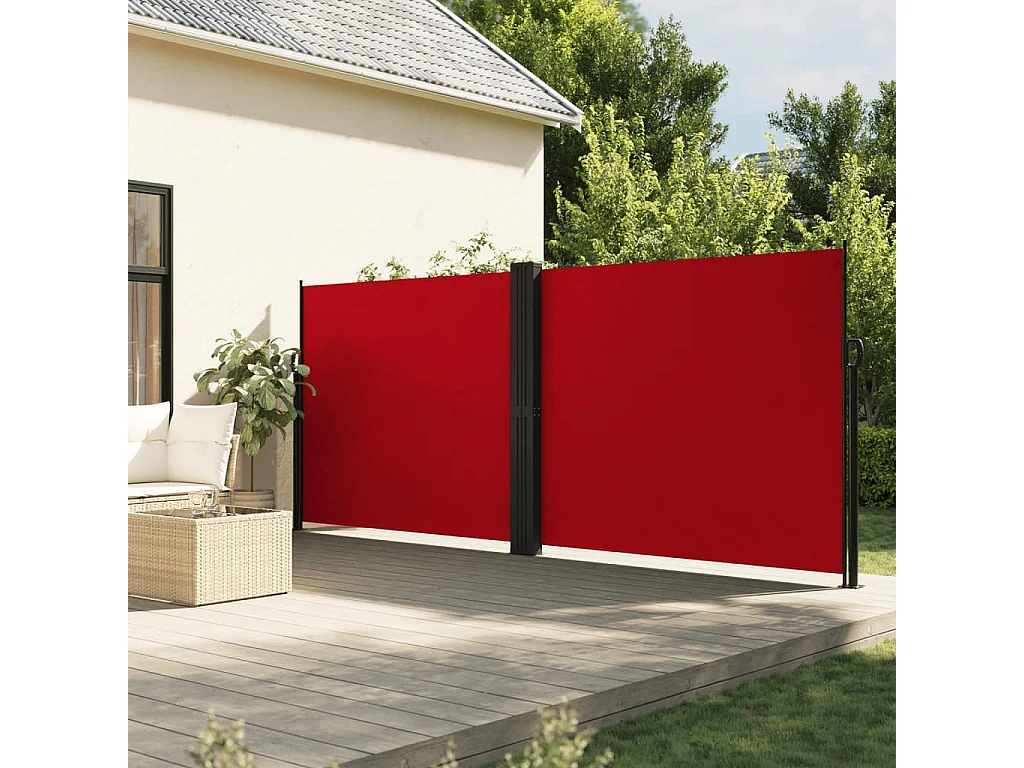 Auvent latéral rétractable rouge 160x1000