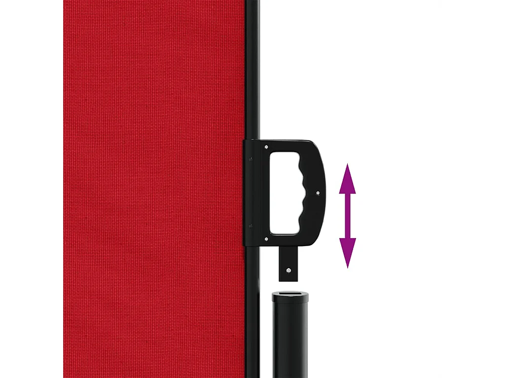 Auvent latéral rétractable rouge 160x1000