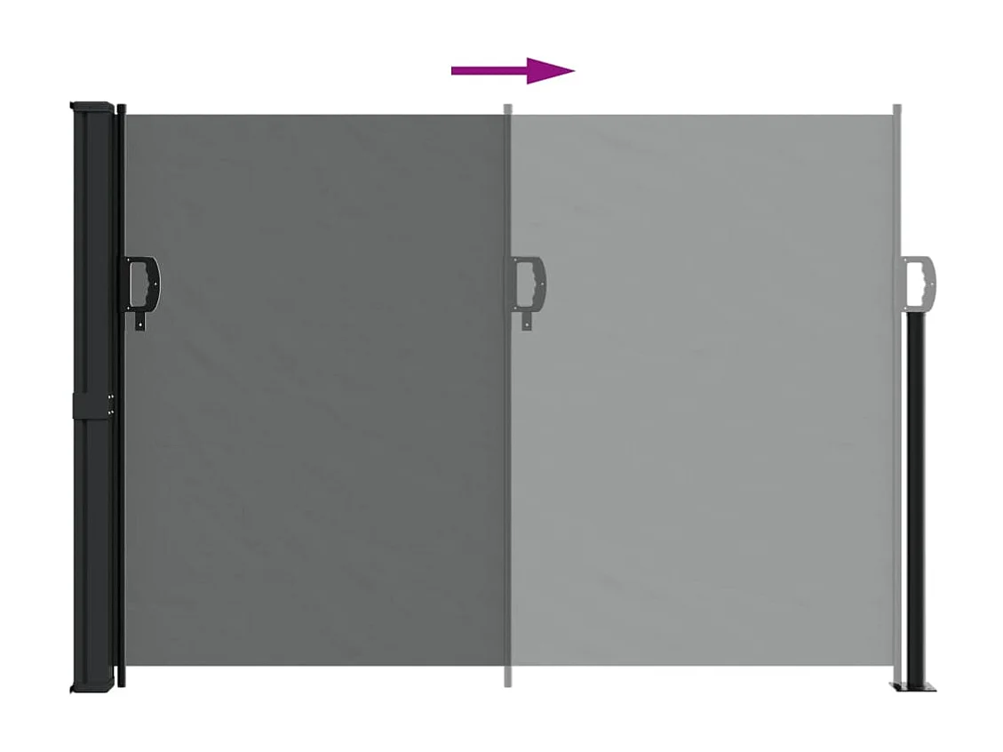 Auvent latéral rétractable anthracite 140x300