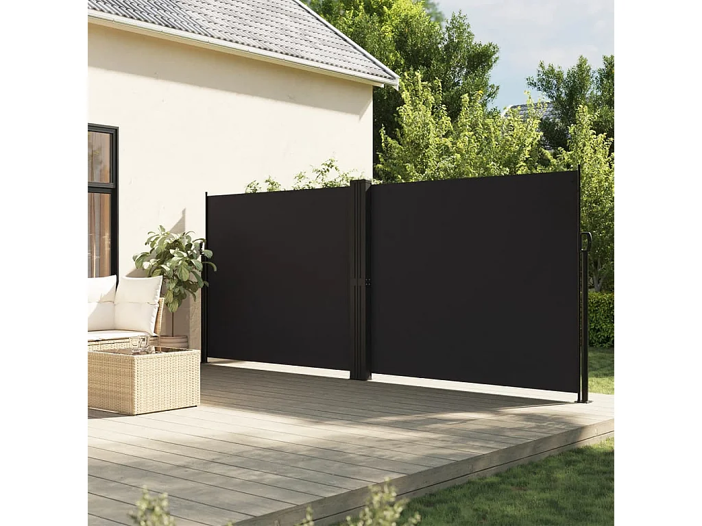 Auvent latéral rétractable noir 160x1000