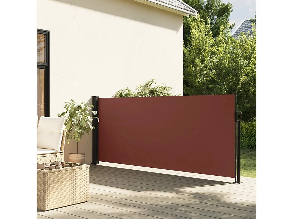 Auvent latéral rétractable marron 120x300