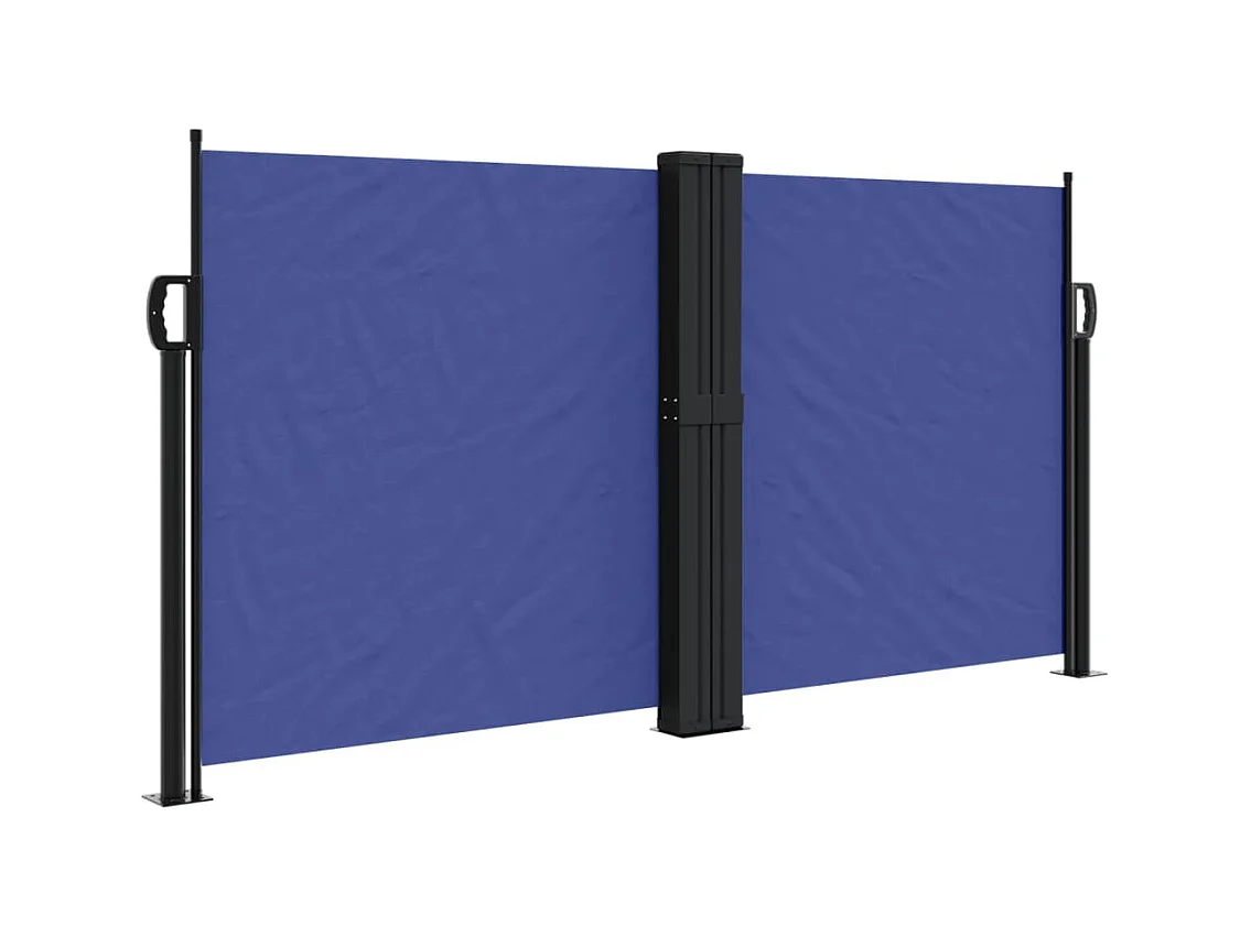 Auvent latéral rétractable bleu 120x600