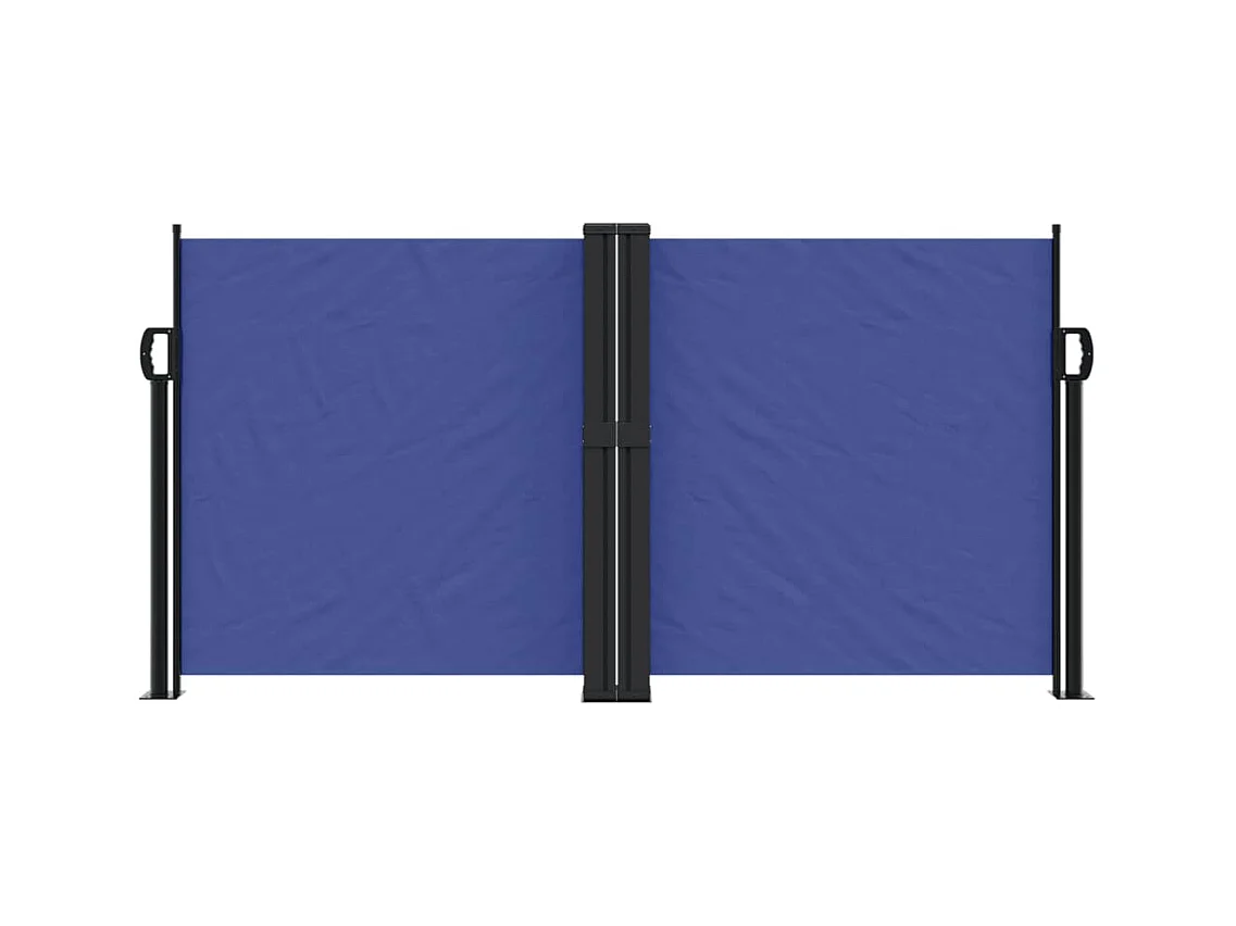 Auvent latéral rétractable bleu 120x600