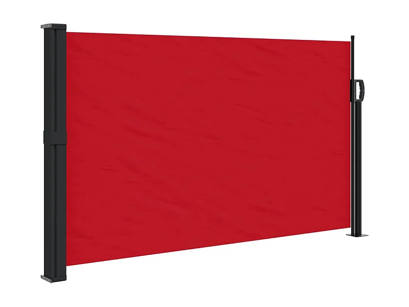 Auvent latéral rétractable rouge 120x600