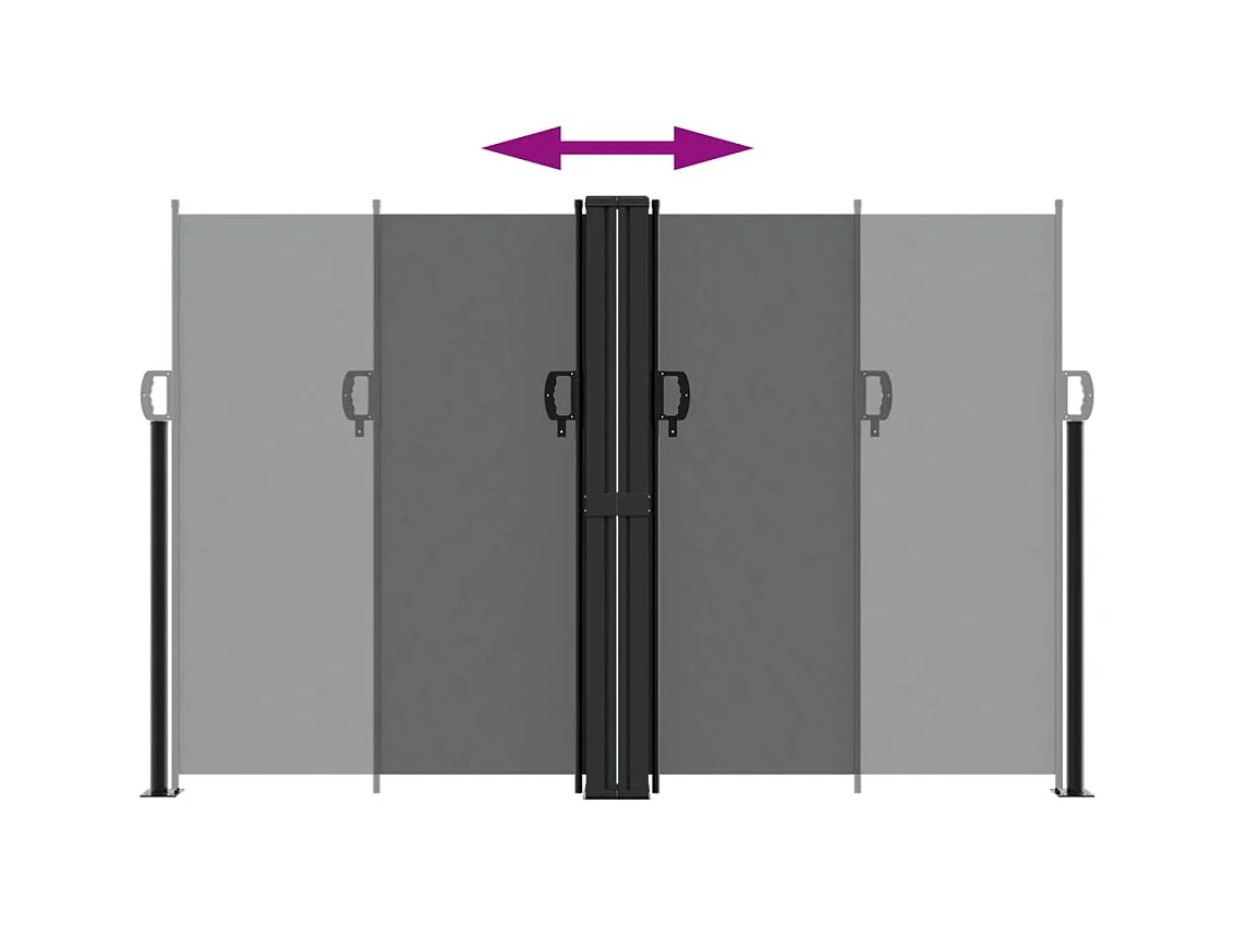 Auvent latéral rétractable anthracite 160x1200