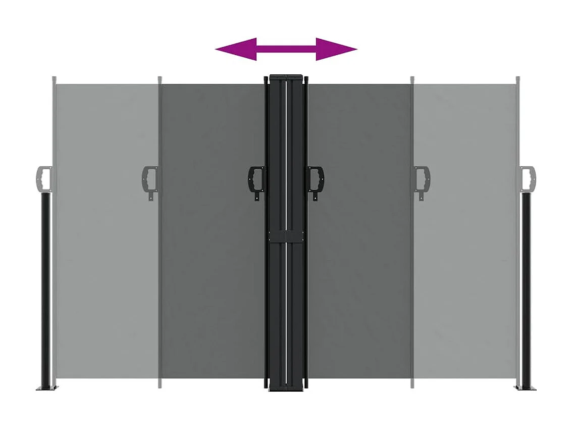 Auvent latéral rétractable anthracite 160x1200