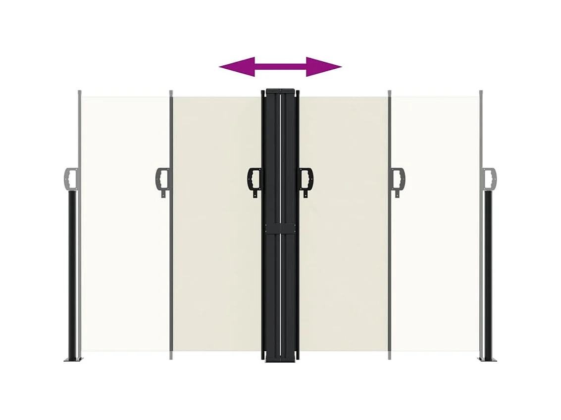 Auvent latéral rétractable crème 160x1000