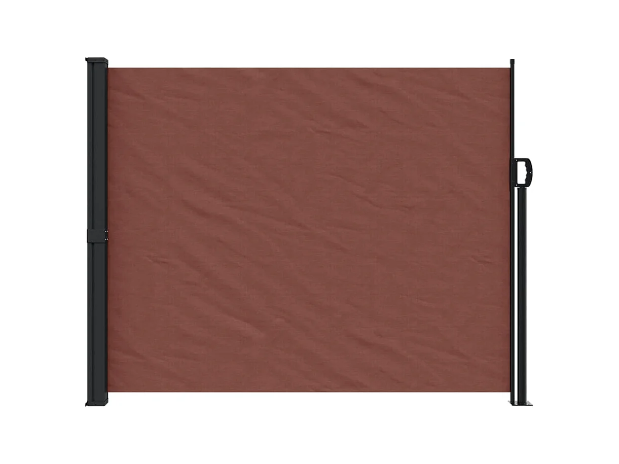 Auvent latéral rétractable marron 160x500