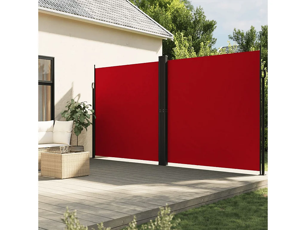 Auvent latéral rétractable rouge 220x1000