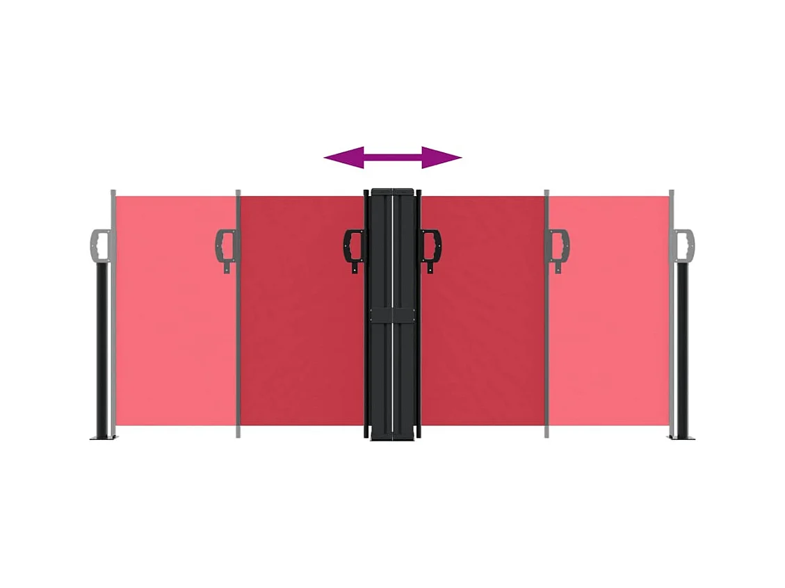 Auvent latéral rétractable rouge 100x1000