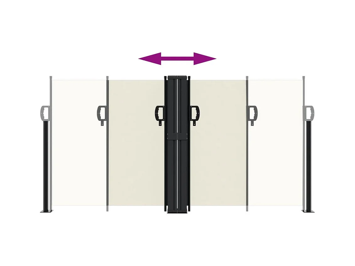 Auvent latéral rétractable crème 120x1200