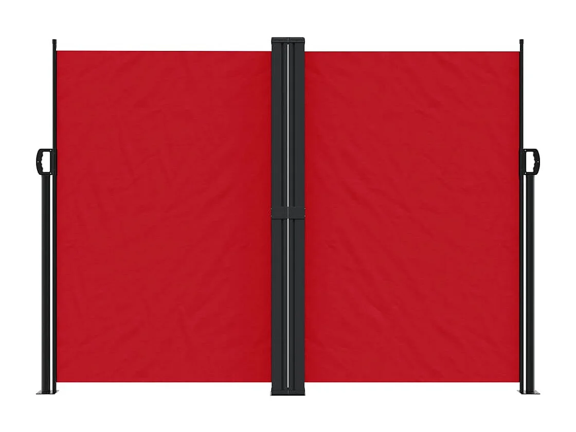 Auvent latéral rétractable rouge 180x600