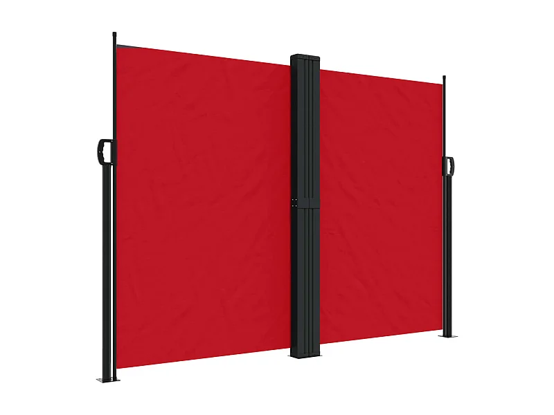 Auvent latéral rétractable rouge 180x600