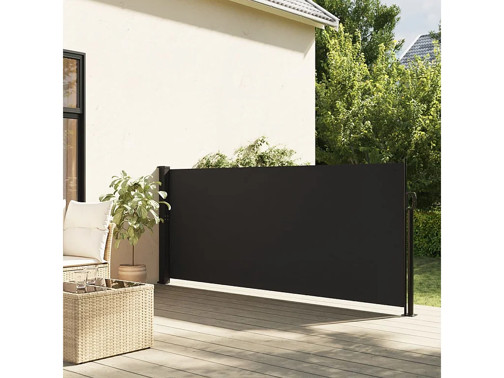 Auvent latéral rétractable noir 140x300