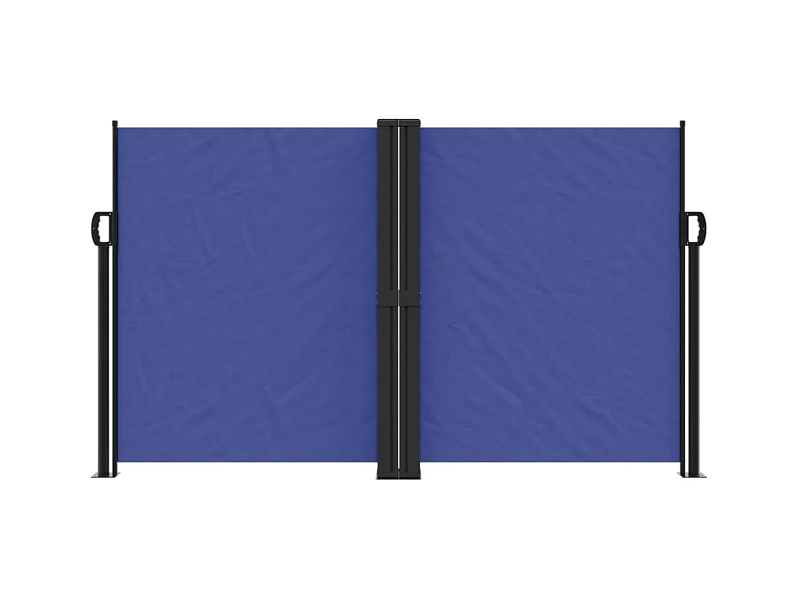 Auvent latéral rétractable bleu 140x600