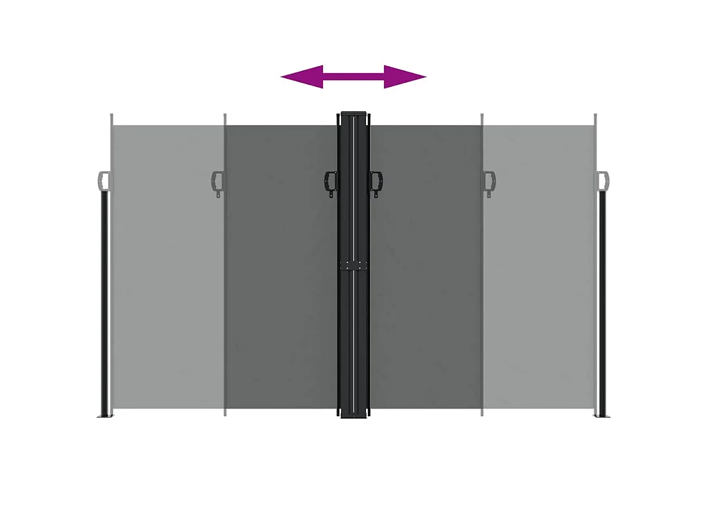 Auvent latéral rétractable anthracite 200x600