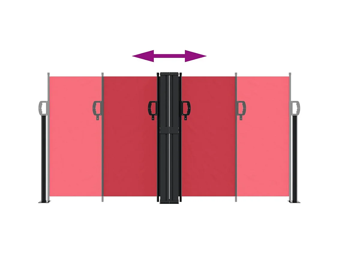 Auvent latéral rétractable rouge 120x1200