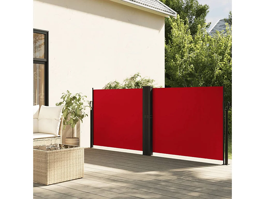 Auvent latéral rétractable rouge 120x1200