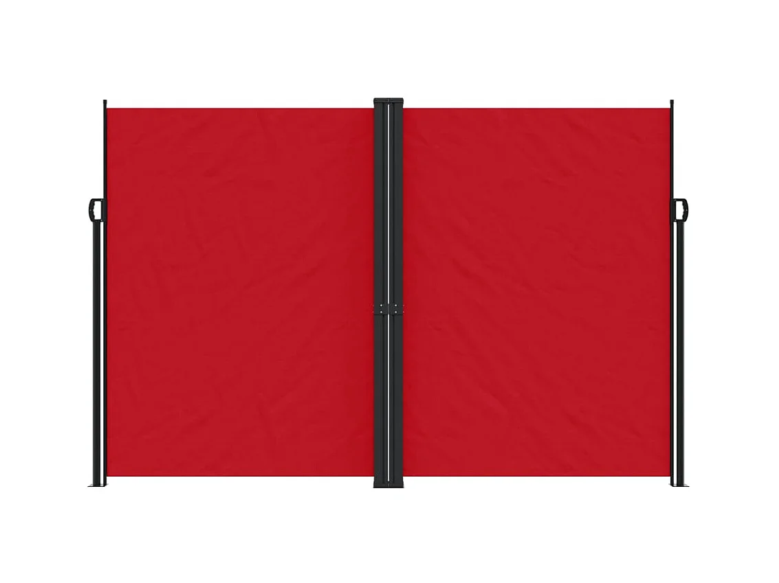 Auvent latéral rétractable rouge 220x600