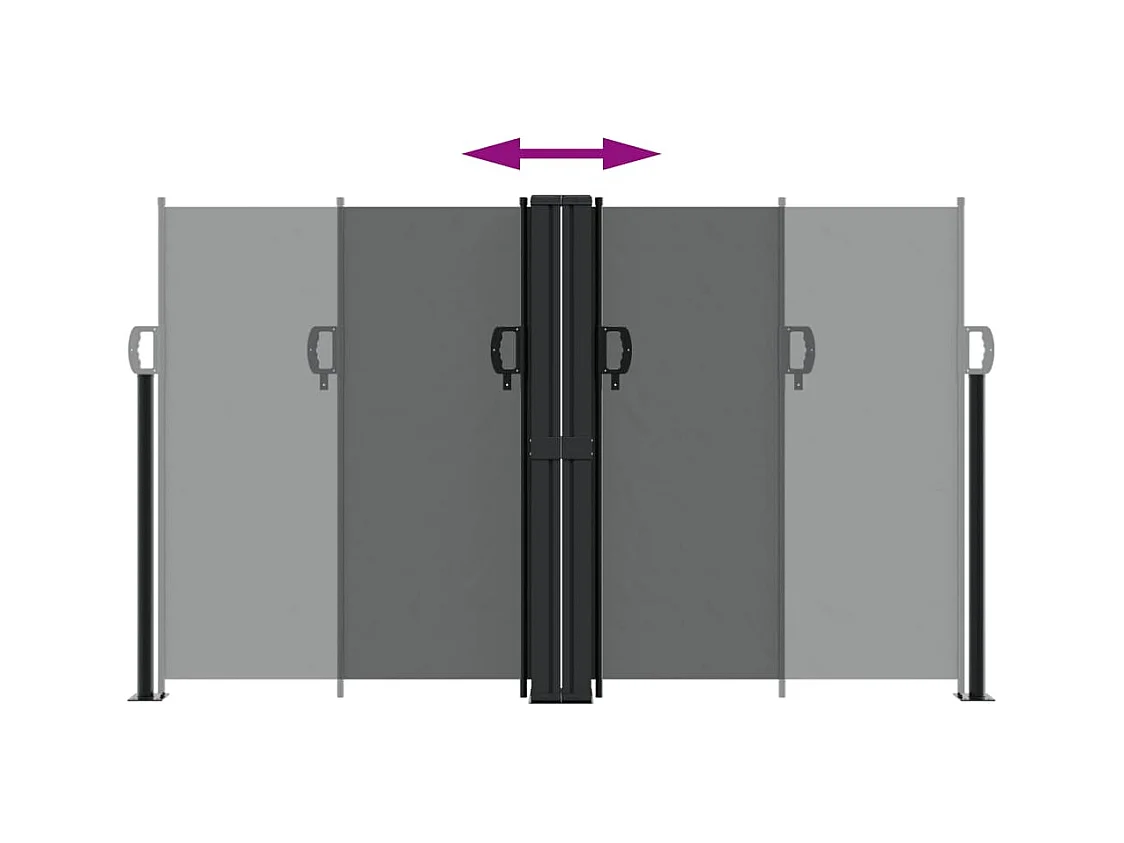 Auvent latéral rétractable anthracite 140x1000