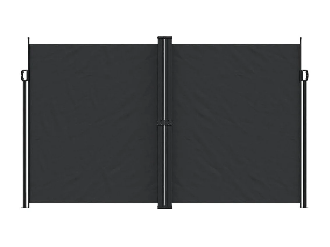 Auvent latéral rétractable noir 200x600