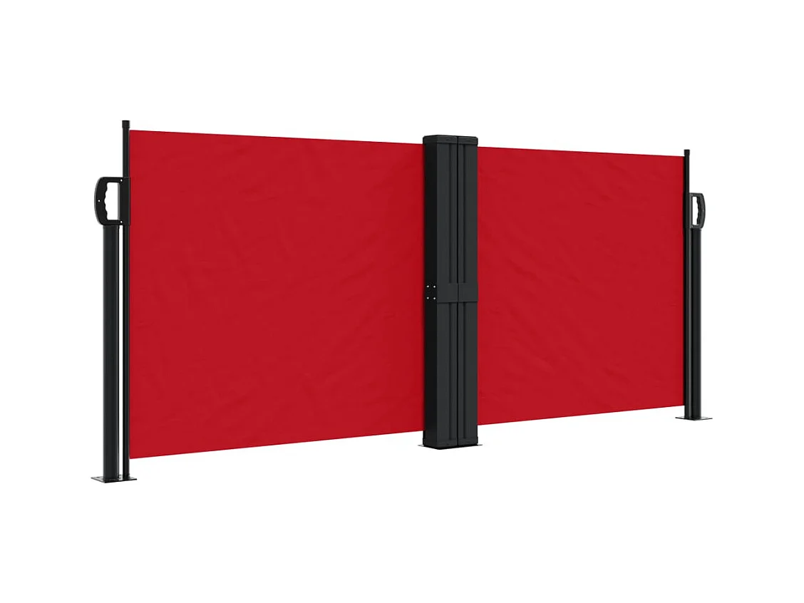 Auvent latéral rétractable rouge 100x600