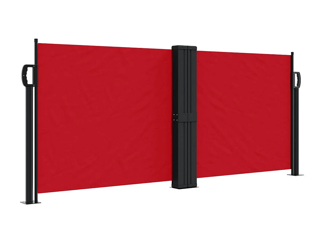 Auvent latéral rétractable rouge 100x600