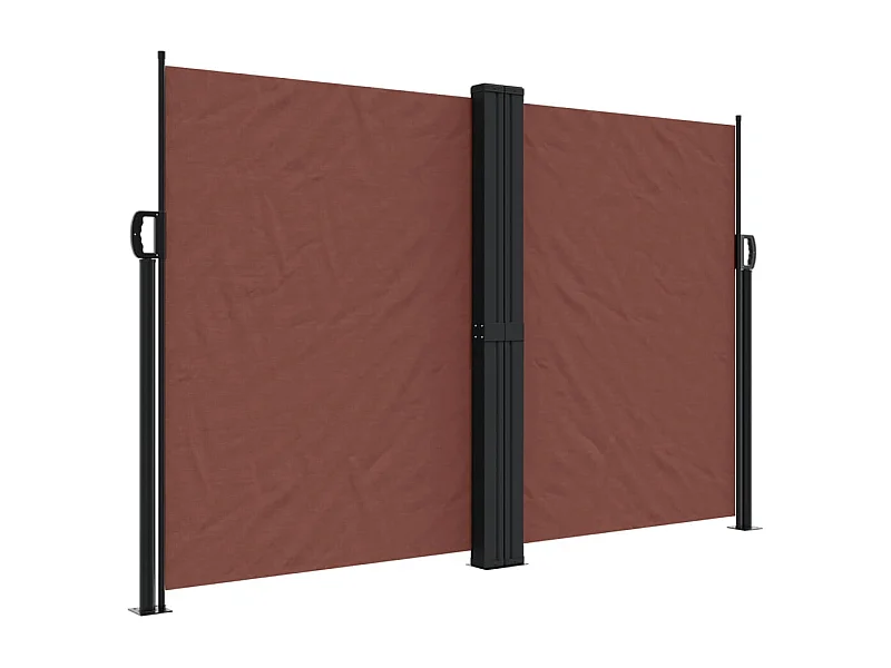 Auvent latéral rétractable marron 160x600