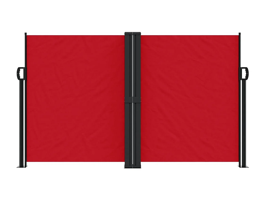 Auvent latéral rétractable rouge 140x600