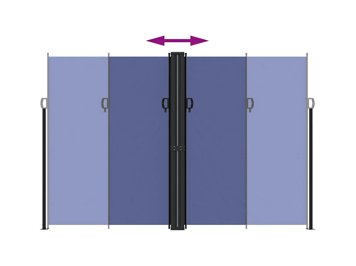 Auvent latéral rétractable bleu 220x600
