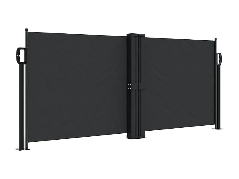 Auvent latéral rétractable noir 100x600