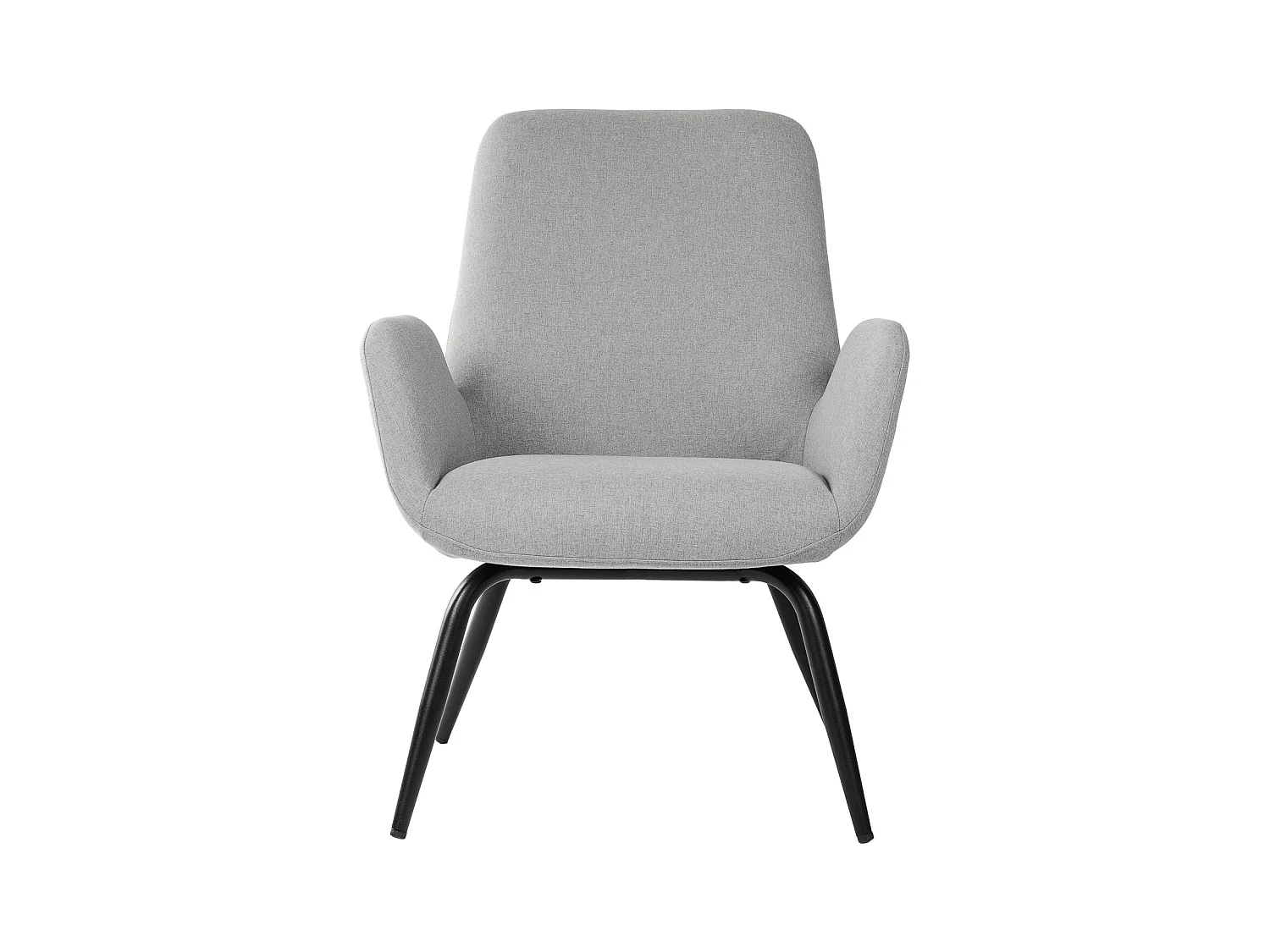 Fauteuil moderne tissu gris clair Daly 66cm