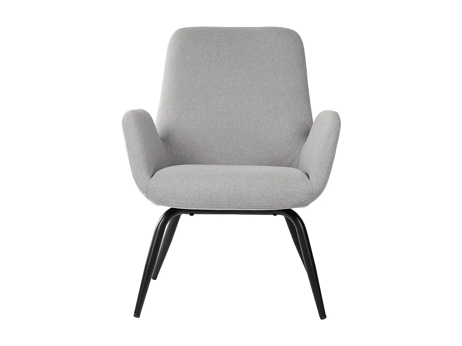 Fauteuil moderne tissu gris clair Daly 66cm