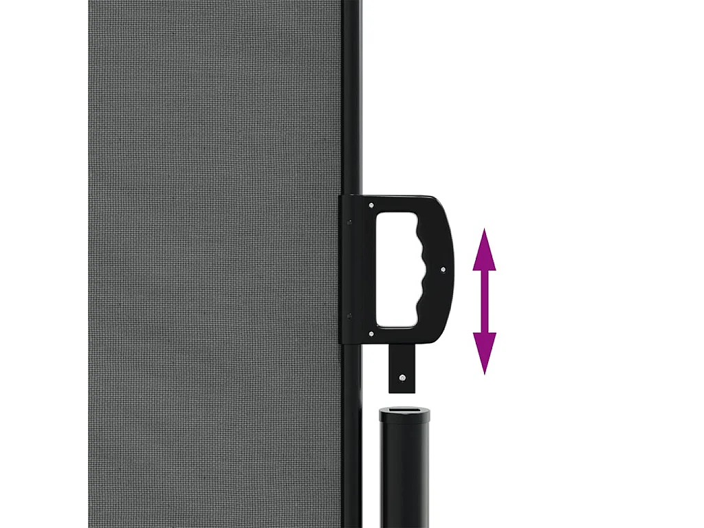 Auvent latéral rétractable anthracite 180x600