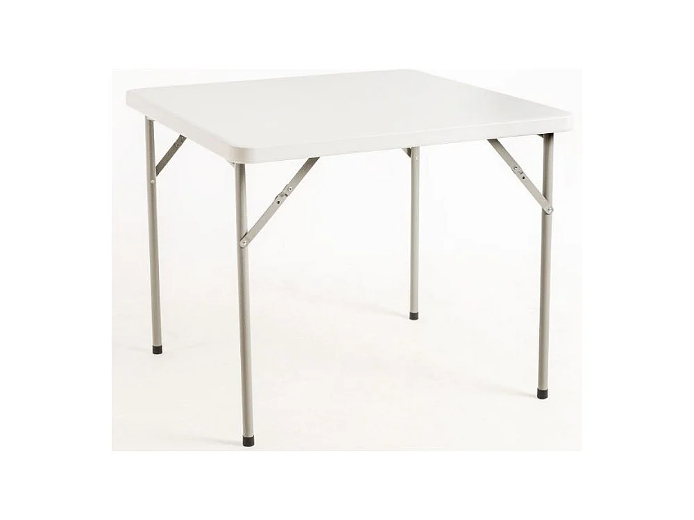 Mesa plegable Utika cuadrada blanca 87x87 cm