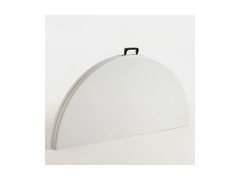 Mesa plegable redonda Utika blanca 120 cm