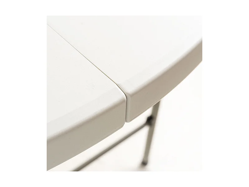 Mesa plegable redonda Utika blanca 120 cm