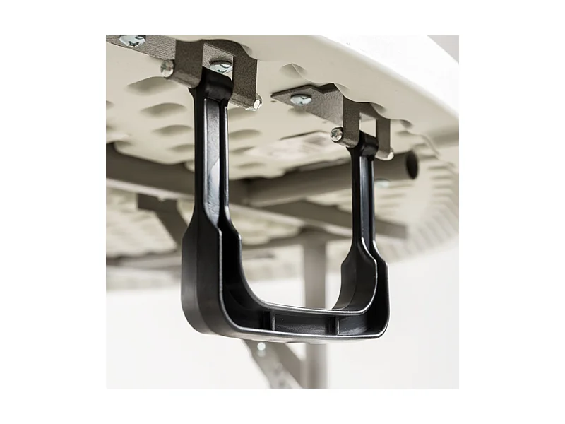 Mesa plegable redonda Utika blanca 120 cm