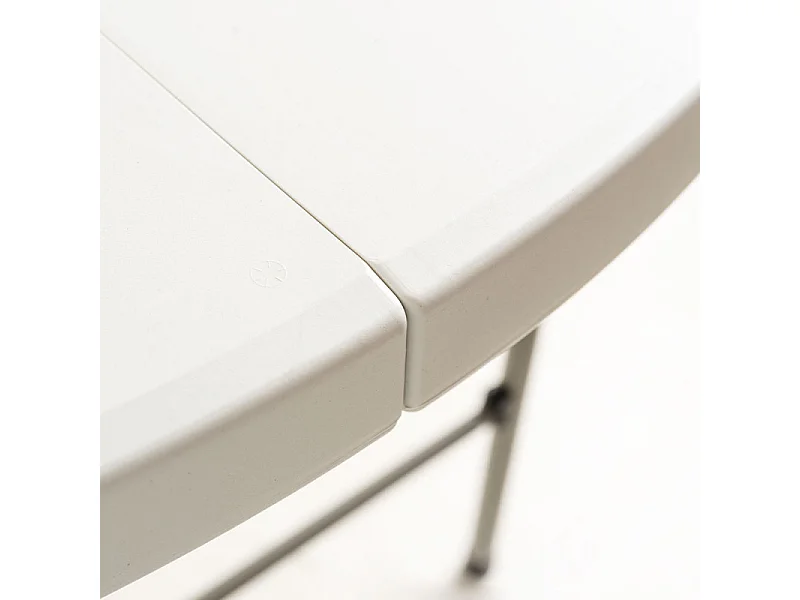 Mesa plegable redonda Utika blanca 120 cm