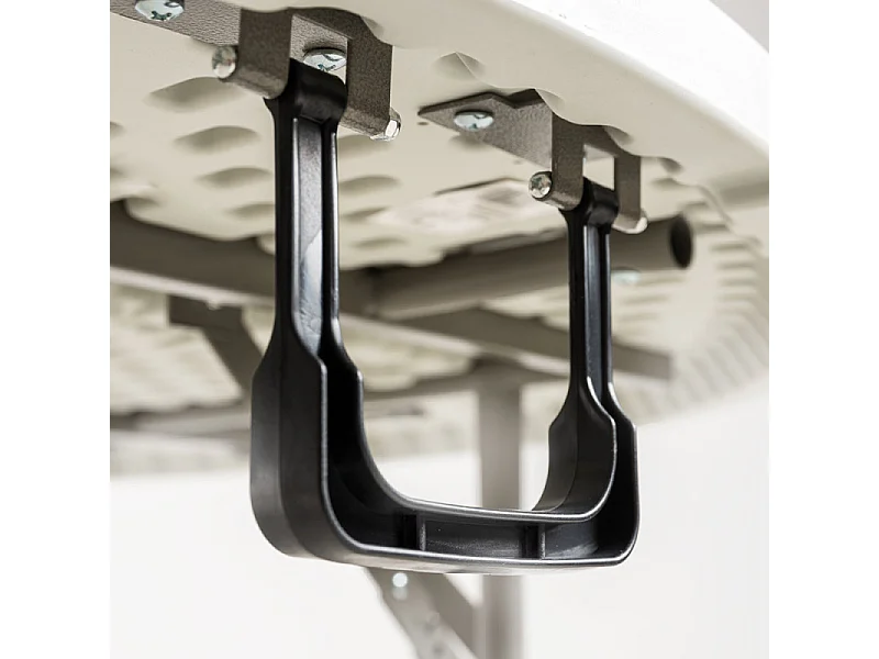 Mesa plegable redonda Utika blanca 120 cm