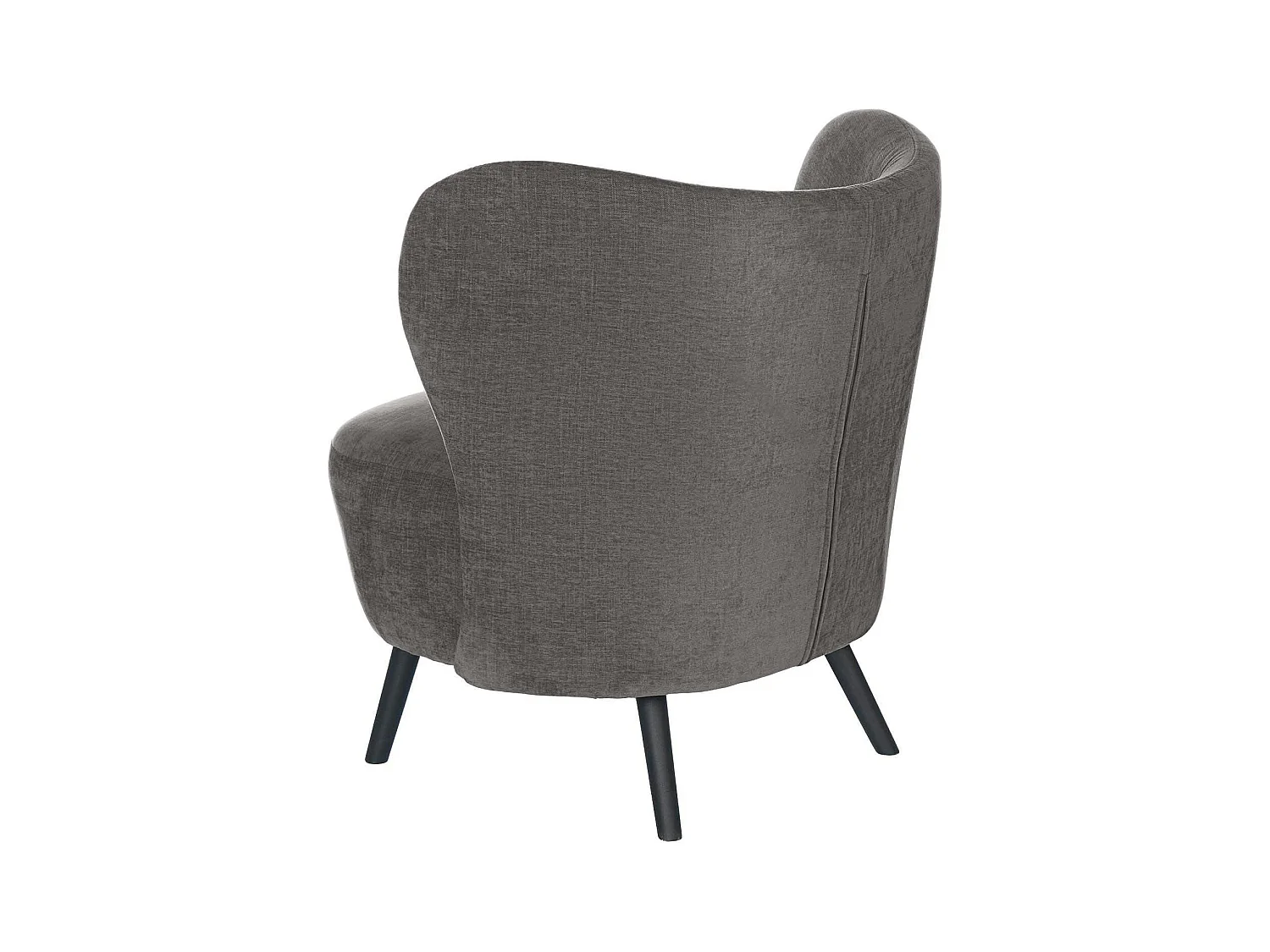 Fauteuil confortable tissu gris foncé Korta 75cm