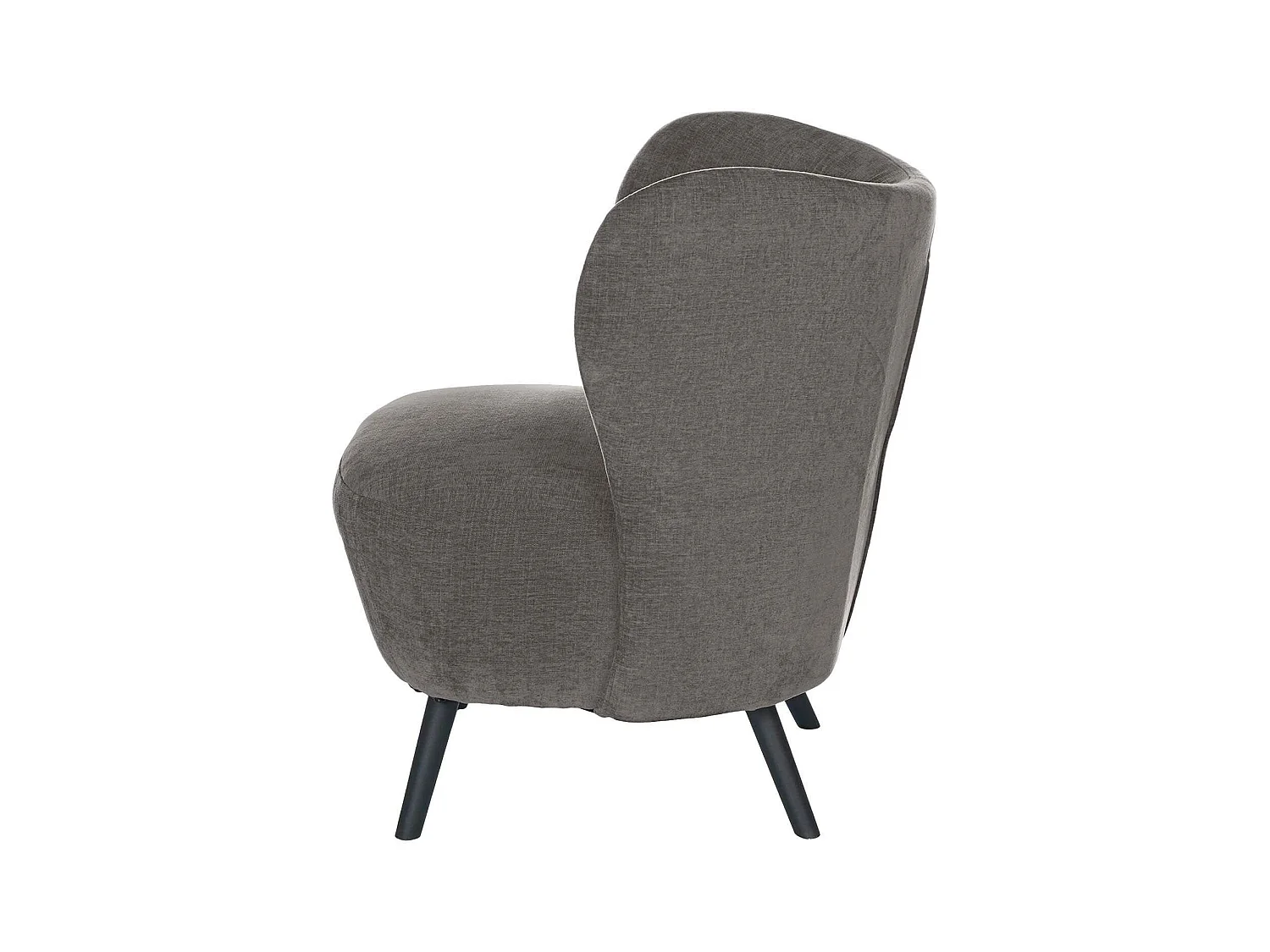 Fauteuil confortable tissu gris foncé Korta 75cm